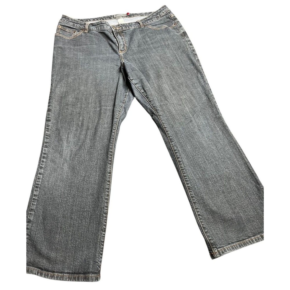 Venezia Jeans Women's 4 Petite Blue Stretch Bootcut Dark Wash Straight Leg Pants